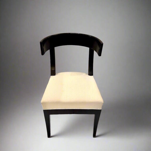 Early 19th Century Pair of Klismos Early 19th Century Ebonized Side Chairs For Sale - Image 5 of 9