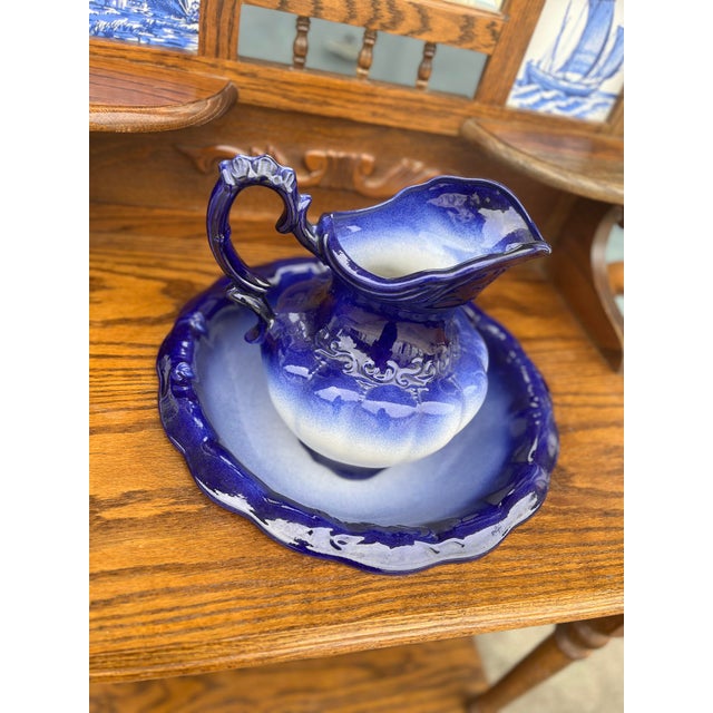 1890 WashStand With Basin & Pitcher by Ironstone England Chairish