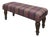 Scottish Tartan Wool Narrow Stool - Ruby Red For Sale