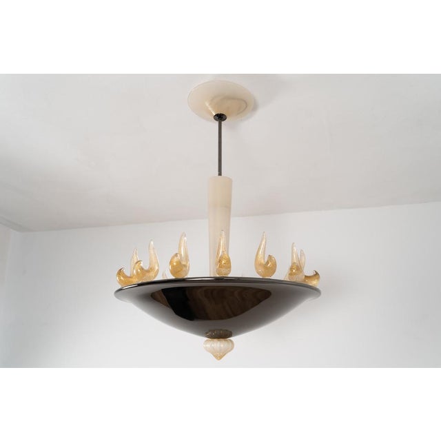 1950s Elio Murano Glass Flame Chandelier by Marco Mencacci for Barovier & Toso, 1950s For Sale - Image 5 of 9