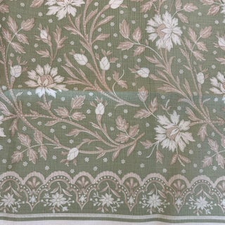 Brunschwig & Fils Verrieres Pale Green Linen Fabric- 1 1/2 Yards For Sale