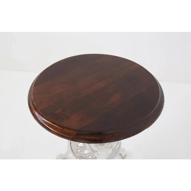 English Cast Iron and Wooden Table, 1890s For Sale - Image 3 of 11