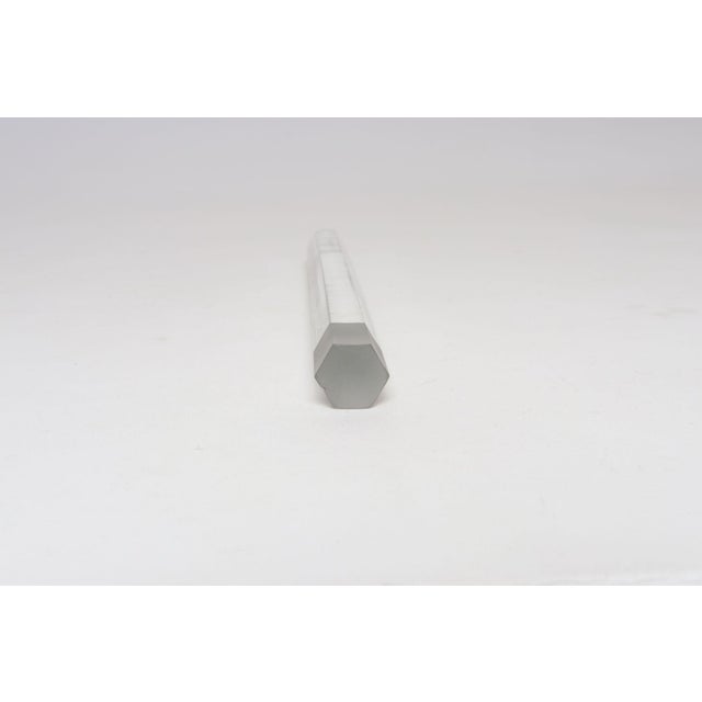 1980s Vintage Oversized Crystal Pencil Sculpture For Sale - Image 5 of 12