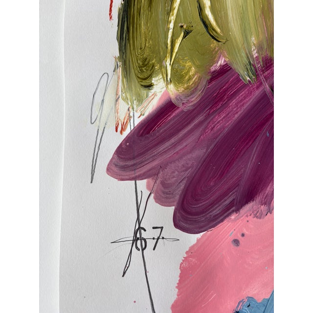 2020s Contemporary Abstract Acrylic and Pencil on Paper "Alter06" by Marcus Aitken For Sale - Image 5 of 9