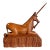 Vintage Boho Hand Carved Wooden Unicorn For Sale