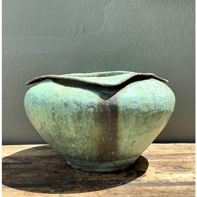 Vintage Heavily Patinated Bronze Planter For Sale - Image 12 of 12