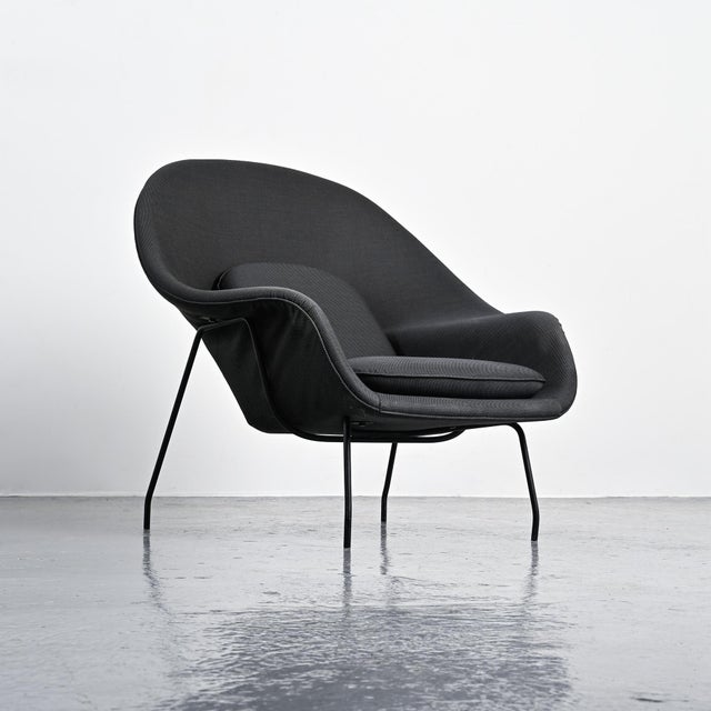 Black Womb Chair by Eero Saarinen, Charles Eames, and Florence Knoll for Knoll Inc. / Knoll International, 1970s For Sale - Image 8 of 18