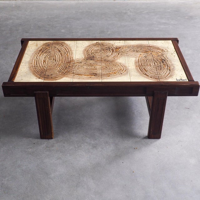 Mid-Century Tiled Coffee Table by Jean Dasti, 1960s For Sale - Image 4 of 13