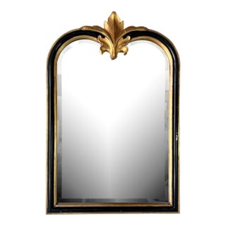 Hollywood Regency-Style Carved Wood Wall Mirror For Sale