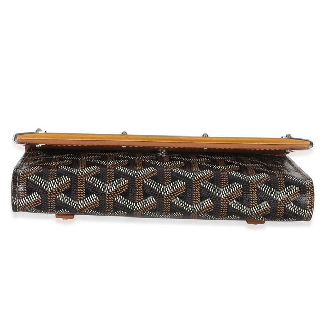 2020s Gold Black Goyardine Monte Carlo Mini Clutch For Sale - Image 5 of 9