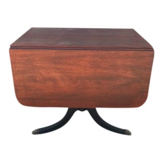1950s Vintage Duncan Phyfe Style Drop Leaf Table For Sale