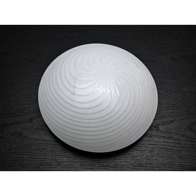 White Murano Glass Ceiling Lamp, 1980s For Sale - Image 8 of 8