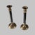 Vintage Neoclassical Brass and Black Metal Column Candlesticks, 1980s, Set of 2 For Sale - Image 6 of 10