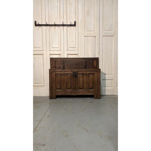 Antique Alpine Chestnut Chest, 1700 For Sale - Image 3 of 6