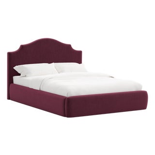 Tori Platform Bed in Raisin Slub Velvet, Twin For Sale