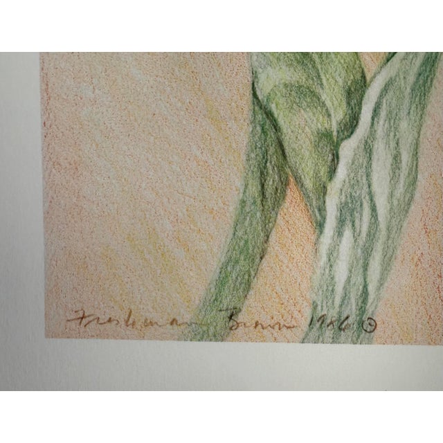 1987, White Egret, Offset Lithograph Print, Artist Louise Freshman Brown For Sale In Jacksonville, FL - Image 6 of 7