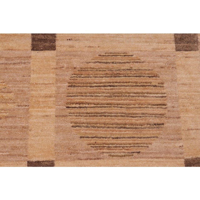 Contemporary Gabbeh Tan/Brown Wool Rug - 6'0'' X 8'6'' For Sale In New York - Image 6 of 10