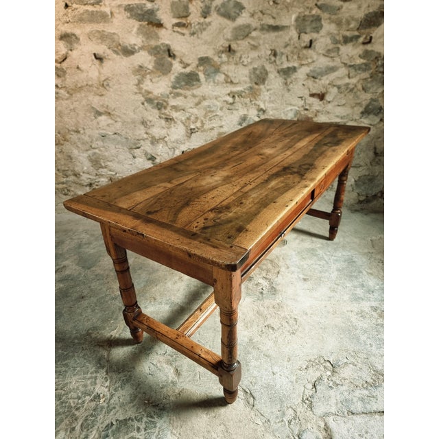 Antique Louis Philippe Dining Table with Walnut Top, 1800s For Sale - Image 4 of 18