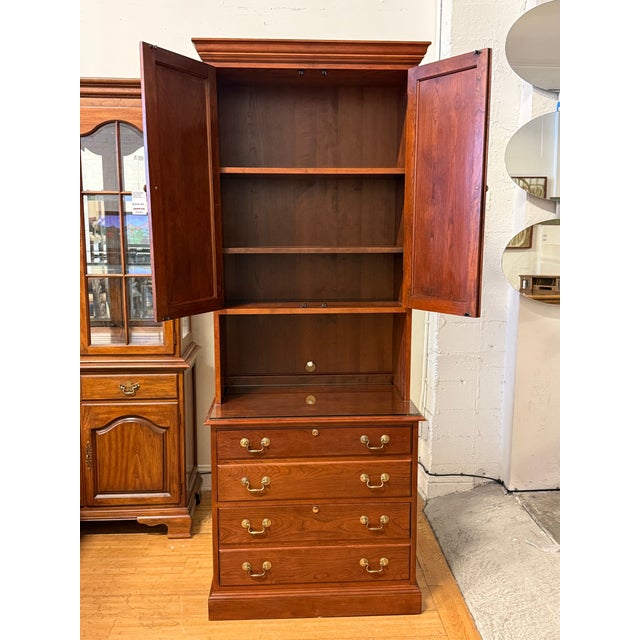 2000 - 2009 Stickley Furniture Cherry Wood Cabinet, Model 381 For Sale - Image 5 of 12