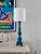 Blue Vintage Table Lamp in Turquoise Ceramic from Pol Chambost, 1960s For Sale - Image 8 of 8