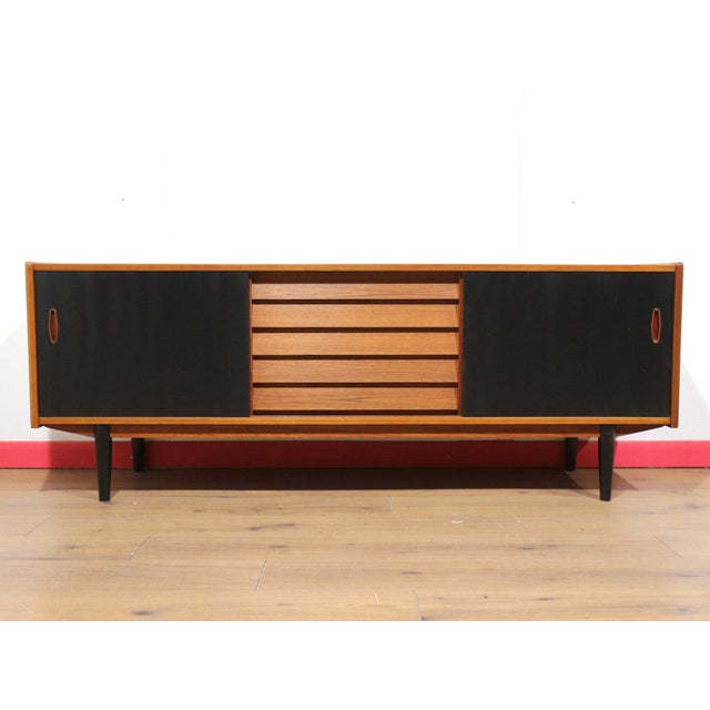 Mid-Century Modern Mid Century Modern Vintage Teak Credenza Sideboard by Nils Jonsson for p.s Hegg For Sale - Image 3 of 13