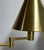 2010s Ralph Lauren Adjustable Pharmacy Floor Lamp in Satin Gold Brass W/ Metal Shade For Sale - Image 5 of 6