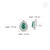 3.16ct Emerald & 1.2ct Diamond Double Halo Cluster Earrings in 18k White Gold- 2 Pieces For Sale - Image 12 of 17