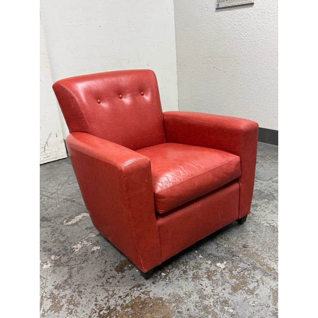 Contemporary Coach for Baker Furniture Metro Button Chair, Circa 2003 For Sale - Image 3 of 12