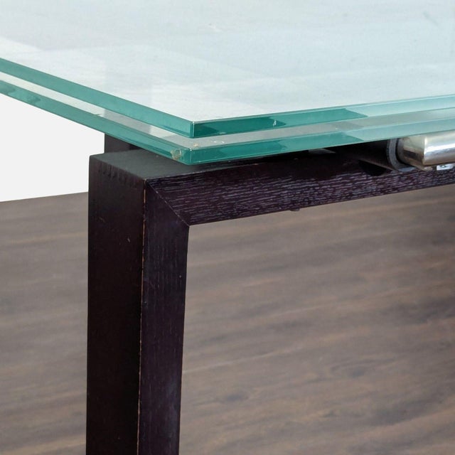 Extendable Glass Top Dining Table For Sale In San Francisco - Image 6 of 6