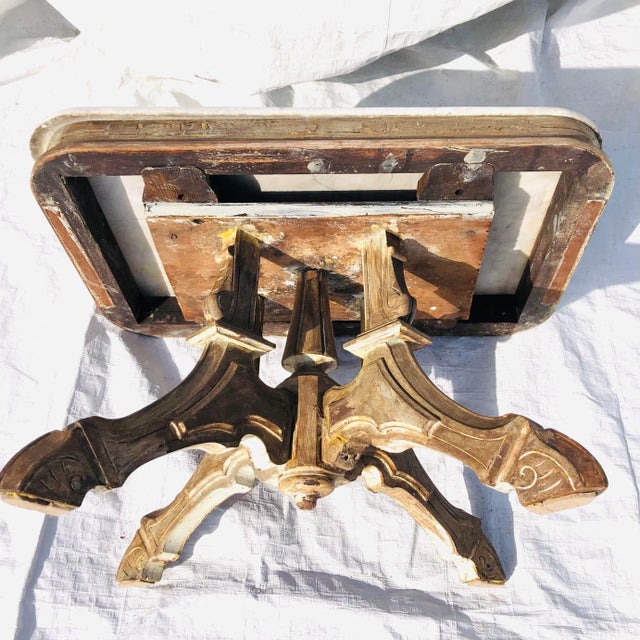 Victorian Eastlake Beveled Marble Top Carved Legs Coffee Table For Sale - Image 9 of 13