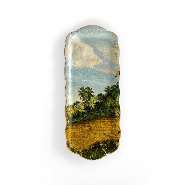 2020s "Hanalei Valley" Contemporary Installation of Ceramic Plates and Oil on Canvas - Set of 5 For Sale - Image 5 of 14
