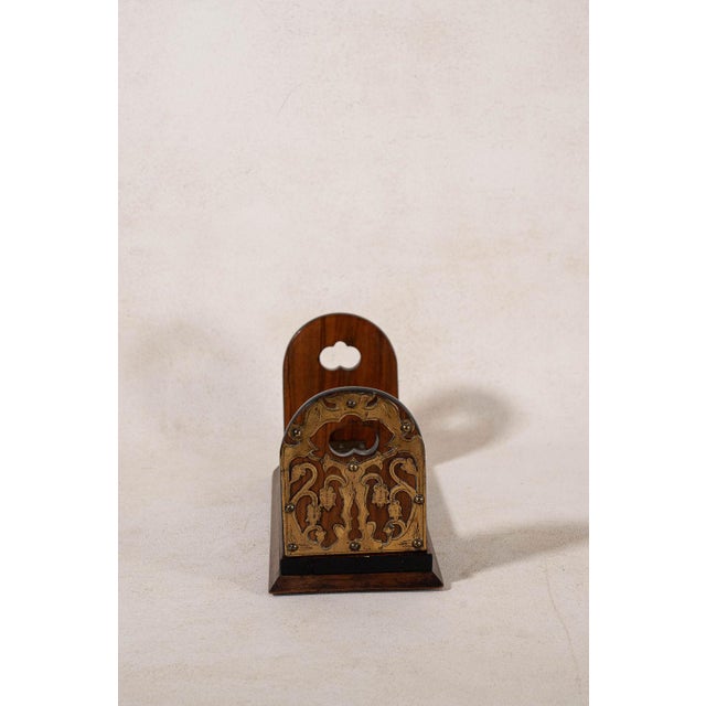 Wood Victorian Rosewood Book Slide With Brass Details (C. 1880) For Sale - Image 7 of 7