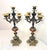 19th Century Pair Antique Ornate 1800's Patinated Gilt Bronze Marble Neoclassical Candelabras For Sale - Image 5 of 14