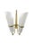 Glass and Brass Sconces, 1950s, Set of 3 For Sale - Image 4 of 18