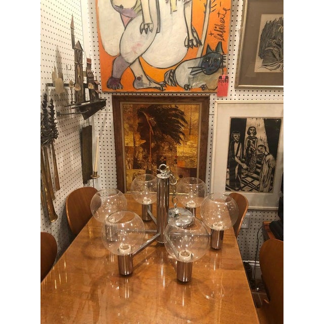 1960s Mid-Century Modern Chrome Sputnik Chandelier For Sale - Image 11 of 17