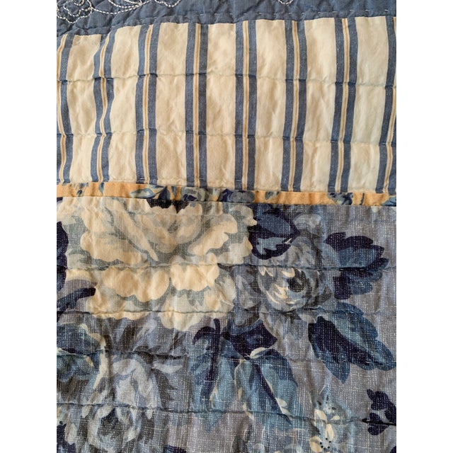 Textile Vintage All Cotton Floral Patchwork Quilt For Sale - Image 7 of 11