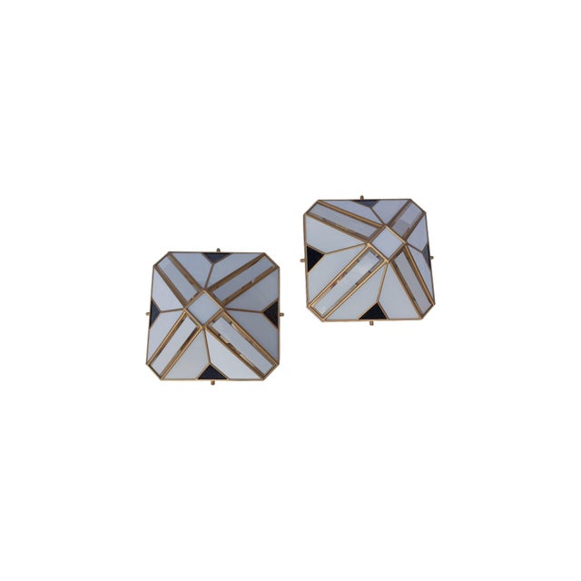 Modern Pyramid-Shaped Opal Glass Wall Lamps, Italy, 1970s, Set of 2 For Sale - Image 16 of 16