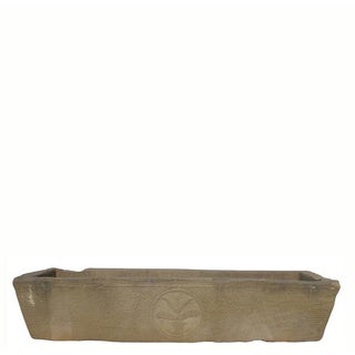 71" Inch Long Hand Chiseled Stone Trough 64 For Sale