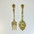 Baroque 1940s Vintage Italian Baroque Rocco Brass Serving Utensils, Meat Fork and Spoon - Set of 2 For Sale - Image 3 of 12