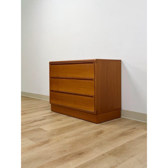 Mid-Century Modern Teak Mid-Century Danish Dresser Torring Mobelfabrik Three Drawer Soft Close For Sale - Image 3 of 10