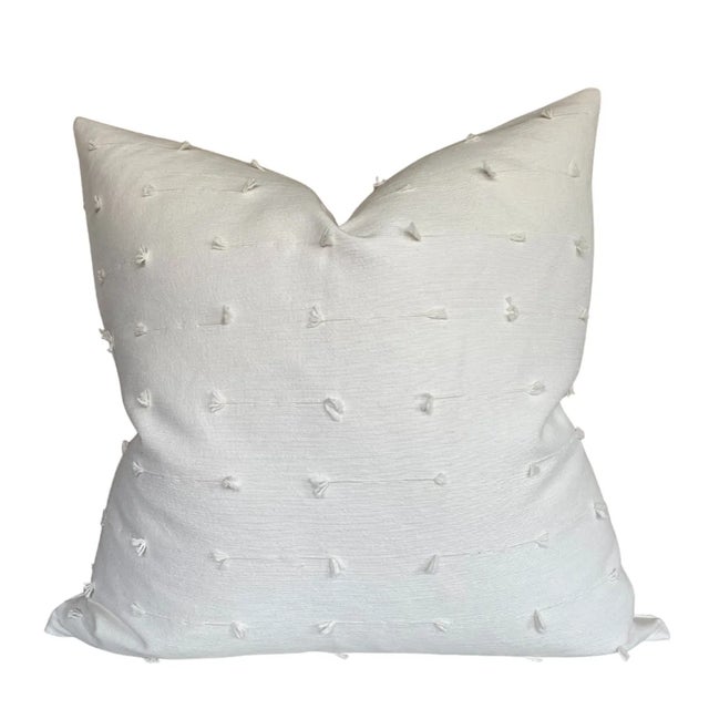 Traditional Teton Woven Pillow Cover in Snow 20x20 For Sale - Image 3 of 3