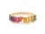 Rainbow ombre sapphire baguette half eternity band ring gold Natural sapphire rainbow ombre zig zag ring gold Rainbow...
