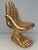 Gold Vintage Hand Foot Boudoir Chair Style of Pedro Friedeberg For Sale - Image 8 of 12