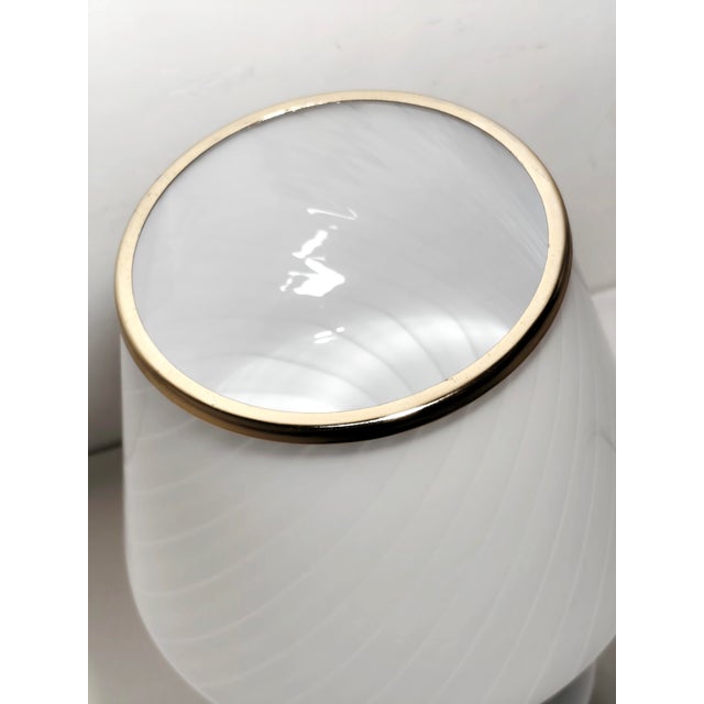 Glass Table Lamp, Italy, 1980s, in Very Good conditions. Designed 1970 to 1979 European Plug (up to 250V).The wiring of...