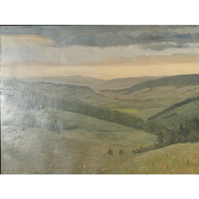 Heinrich Pforr, Landscape at the Meissen, Oil Painting on Canvas For Sale - Image 11 of 13
