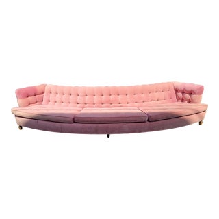 1970s Pink Semi-Round Sofa For Sale