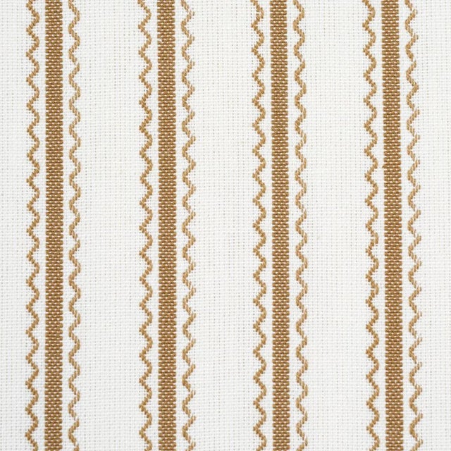 Modern Schumacher X Mark D. Sikes Birdie Ticking Stripe Fabric In Neutral For Sale - Image 3 of 4