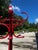 Up for consideration is a beautiful vintage red wooden hat/coat rack with a slight condition issues. This would look...