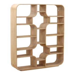 Century Natural Solid Wood Shelf / Bookcase For Sale