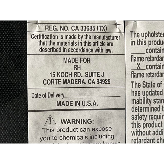 Animal Skin Restoration Hardware "Luke" Gray Leather Swivel Recliner For Sale - Image 7 of 7